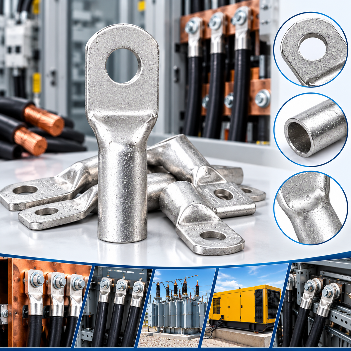 SC 185-16 tinned copper cable lugs
