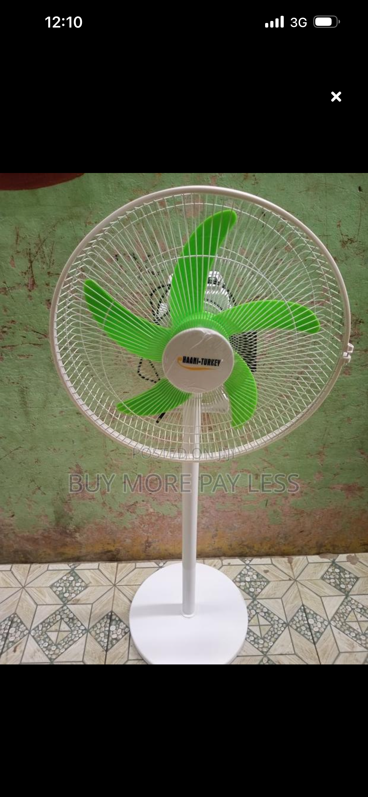 Haani turkey rechargeable standing fan