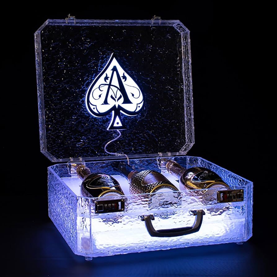 Ace of Spades LED Champagne Presenter Suitcase