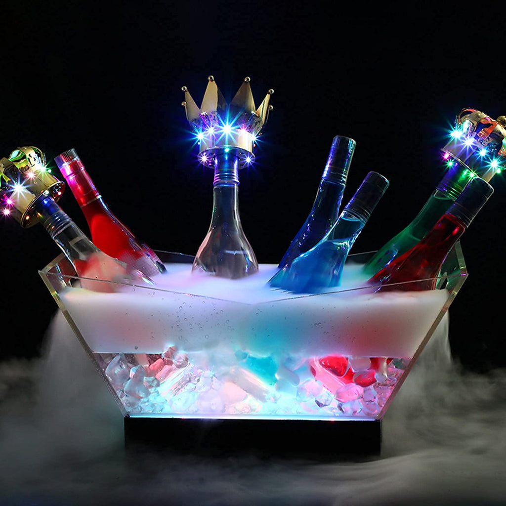 boat-shaped, color-changing LED ice bucket