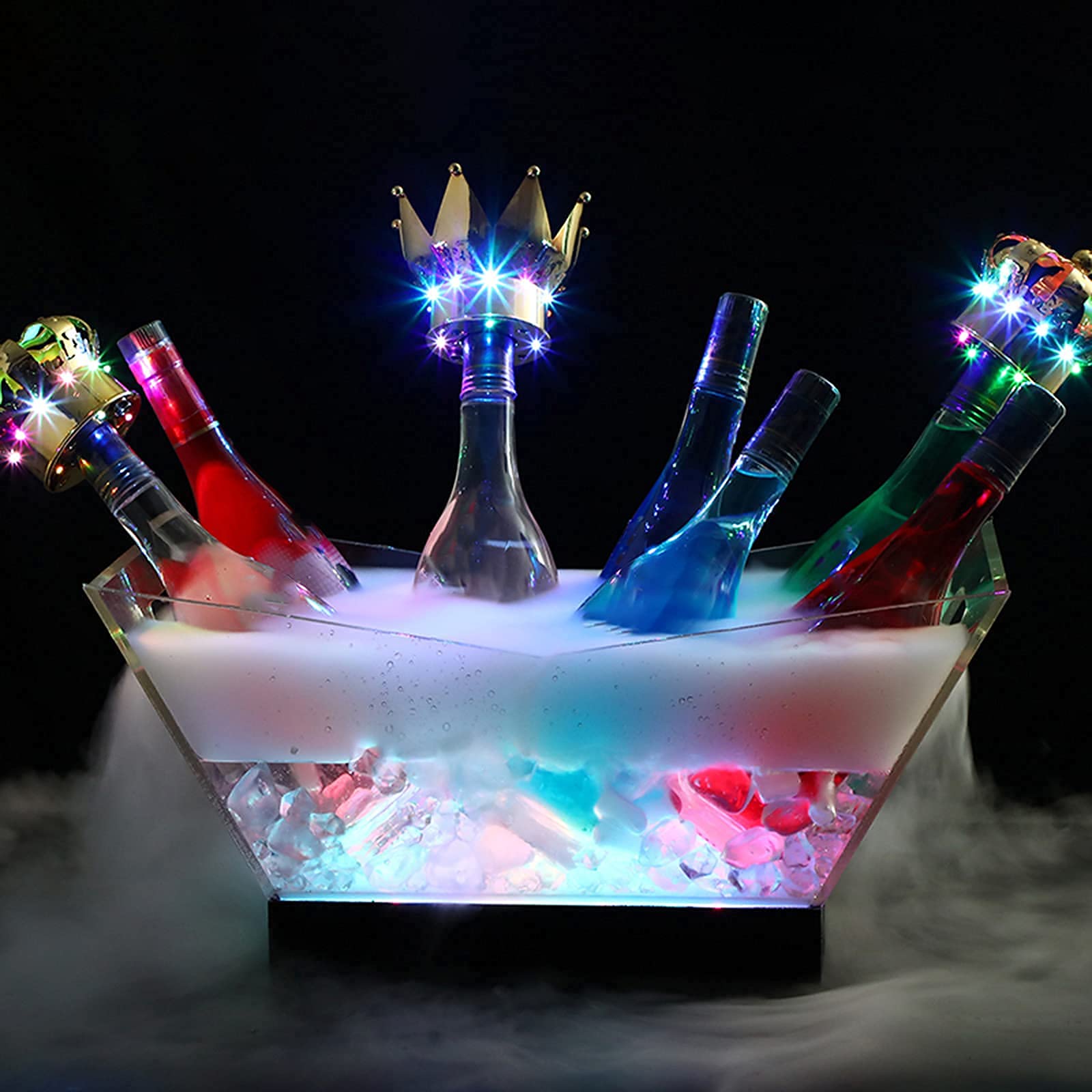 boat-shaped, color-changing LED ice bucket