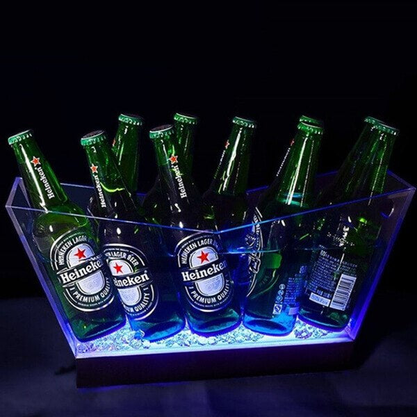 boat-shaped, color-changing LED ice bucket
