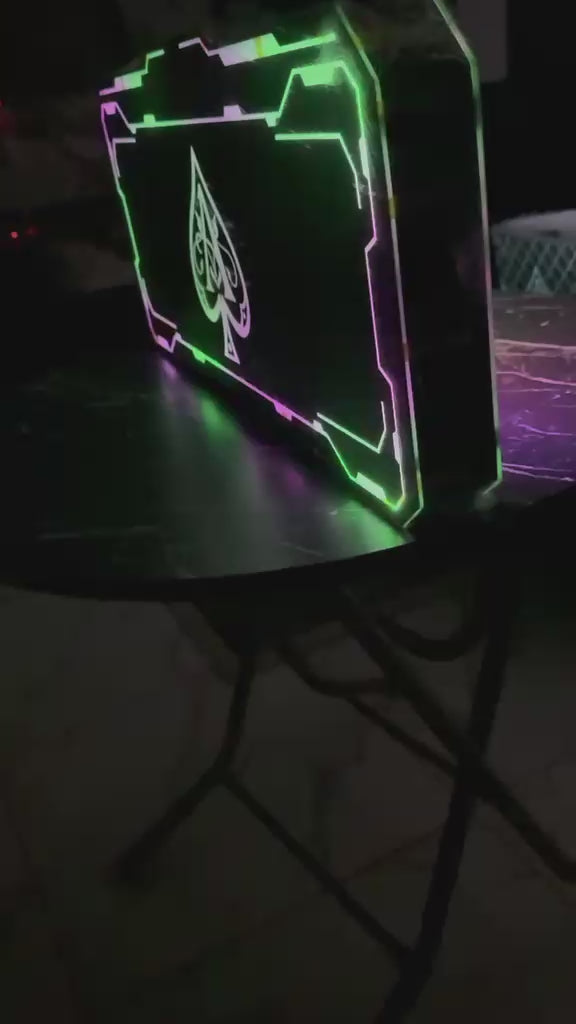 App-programmable LED club sign / VIP bottle presenter