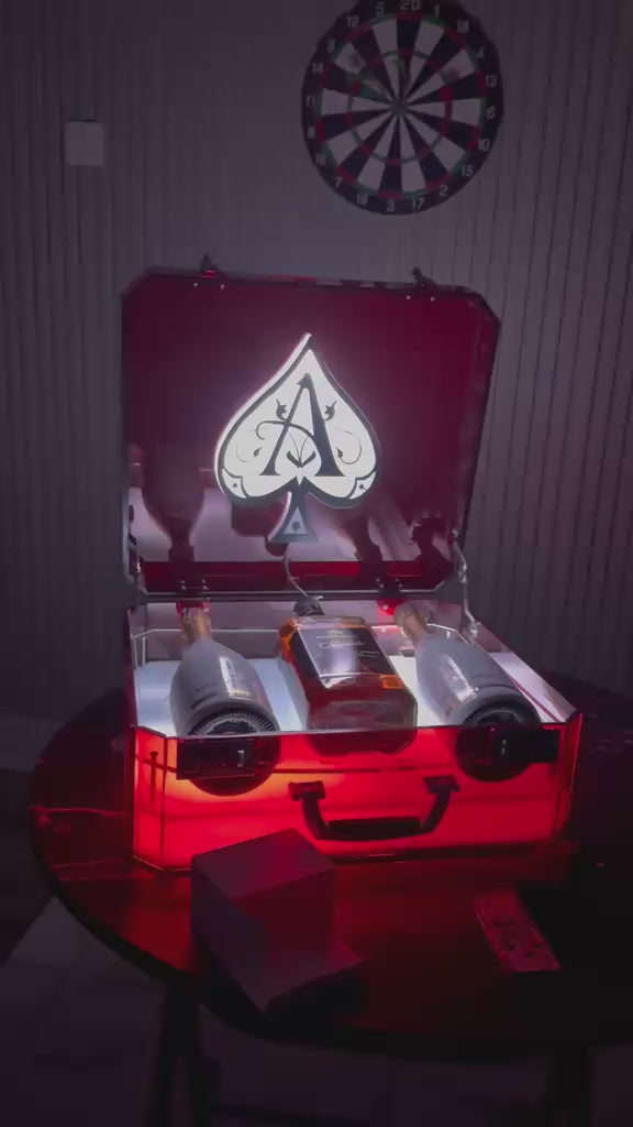 Ace of Spades LED Champagne Presenter Suitcase
